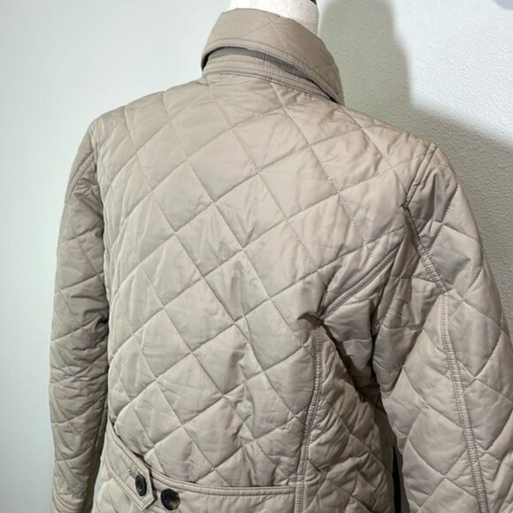 Women's Barbour Forth Quilt Coat The Tartan Collection Tan Size 8 - Picture 6 of 16